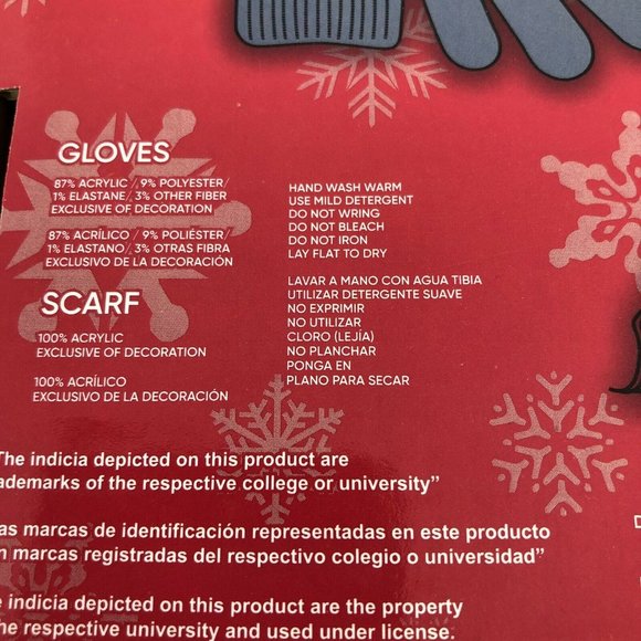 North Carolina Tar Heels Gloves Scarf Set Camo Camouflage Box Set Gift - Picture 5 of 6